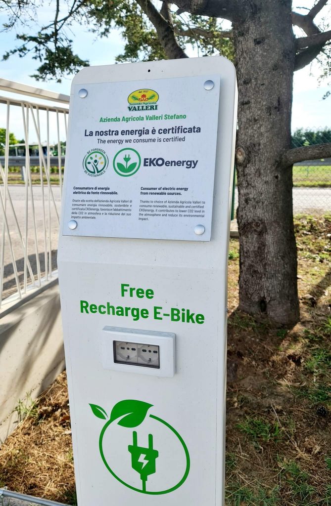 Valleri farm e-bike charging port