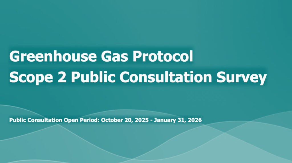 Greenhouse Gas Protocol Scope 2 Public Consultation Survey