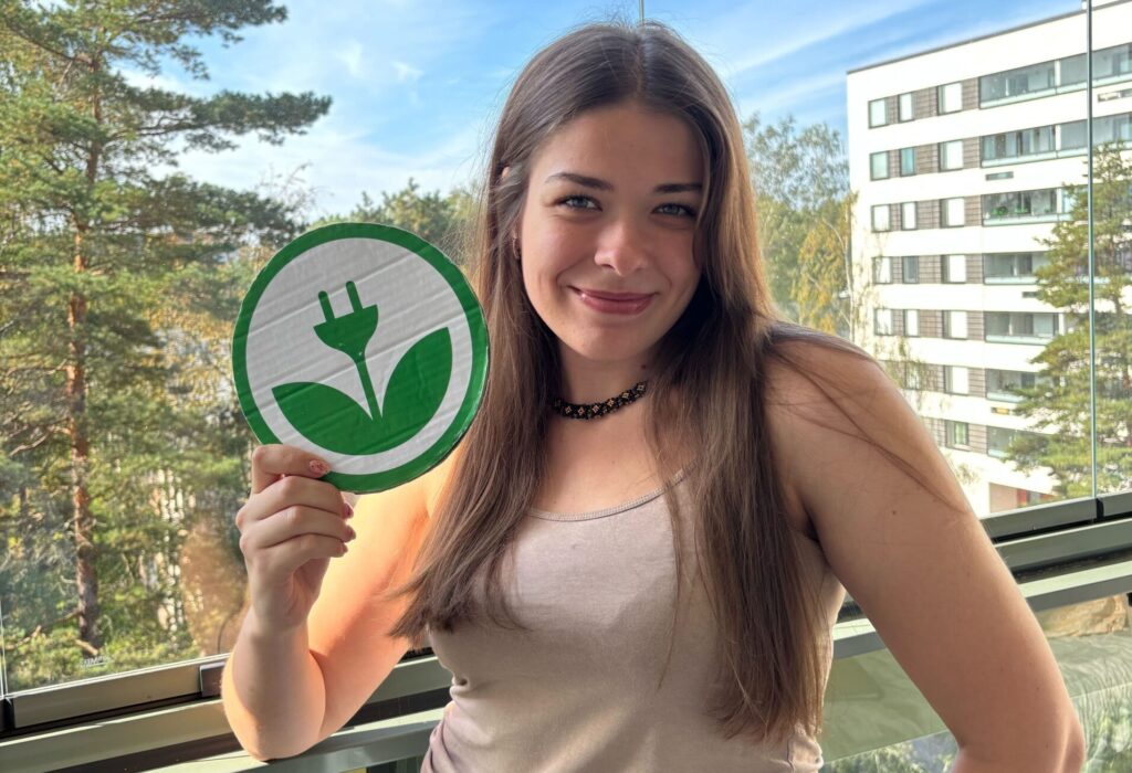 Kateryna holding EKOenergy logo