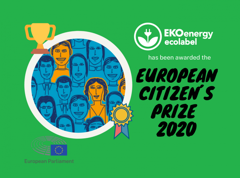 EKOenergy won European Citizen's Prize 2020